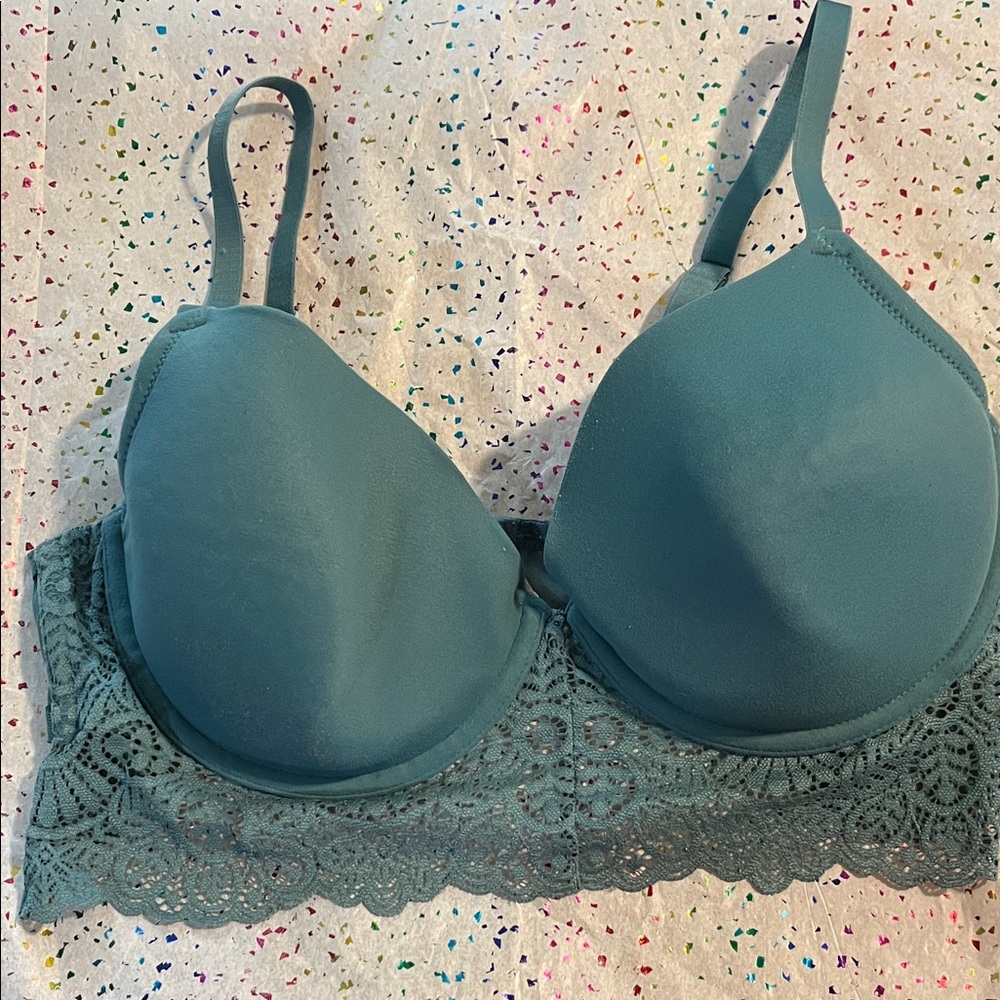 Gilligan & O'Malley Teal Lace Bra